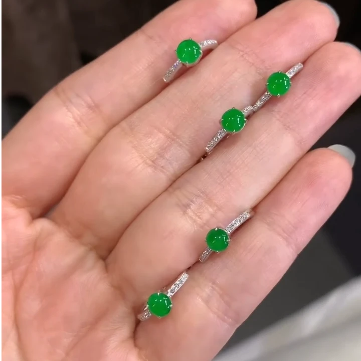 翡翠耳饰-（多样性发一对）18K金-KG05-BK|CXQ4