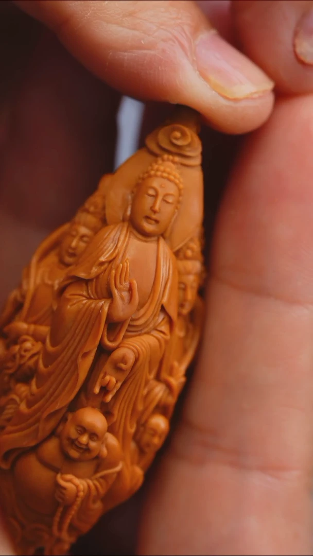 橄榄核吊坠苏工橄榄核