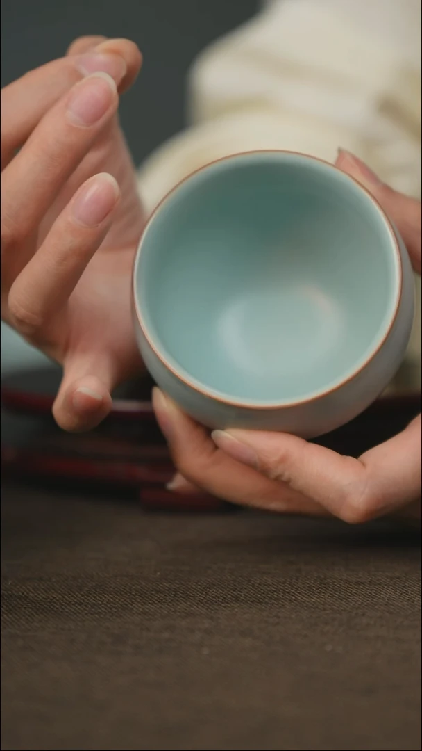 微微瑕 大禅定 天青 无底款 4