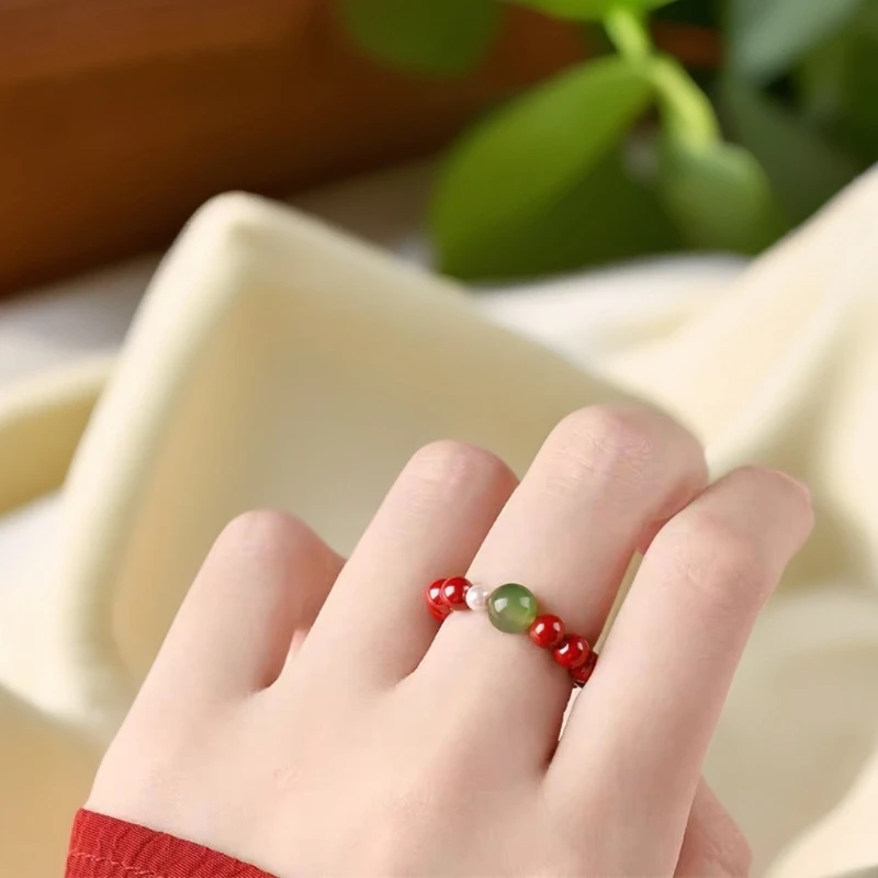 天然辰砂【朱砂本命戒指】帝王砂戒指本命蛇年2025朱砂戒指4mm