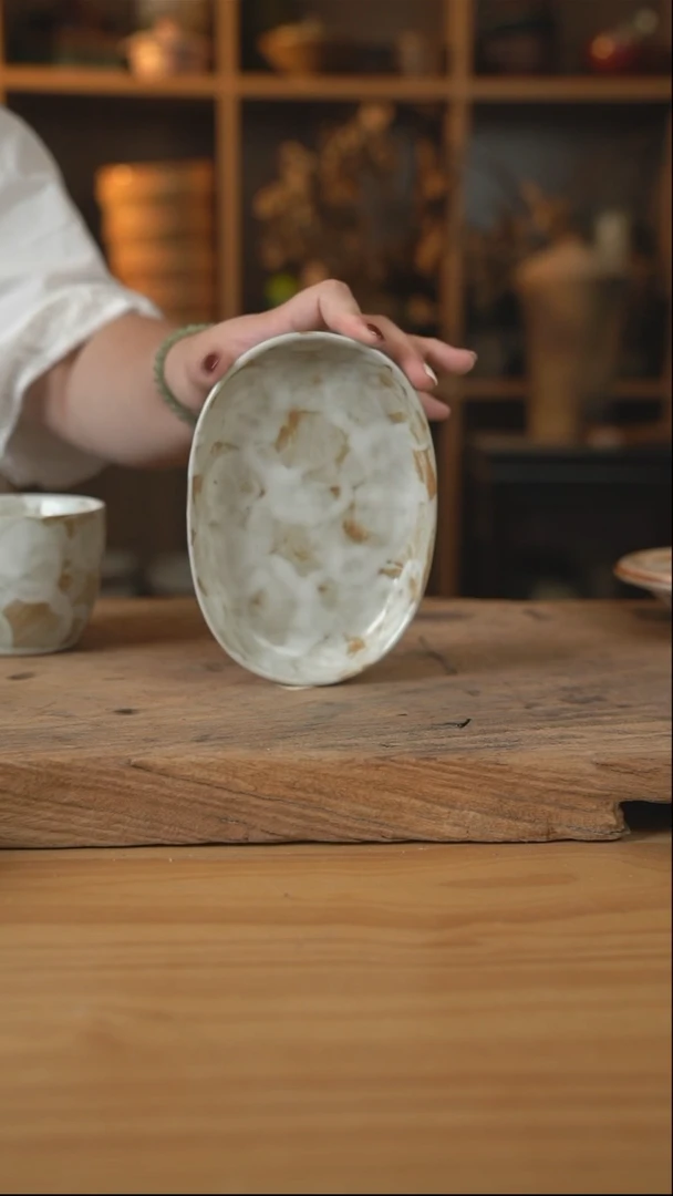 粉影系列的6英寸椭圆长方碟