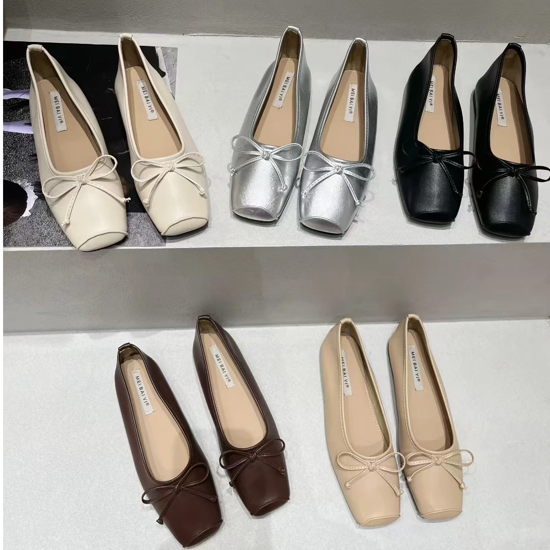 茵茵女鞋新款！玛丽珍通蝴蝶结百搭包平底四季热卖款～8835/20