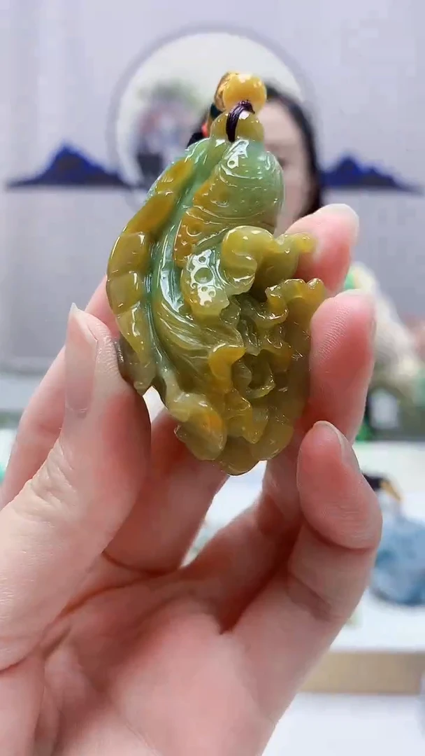 未镶嵌定制翡翠4852zm-毛货挂件白菜73