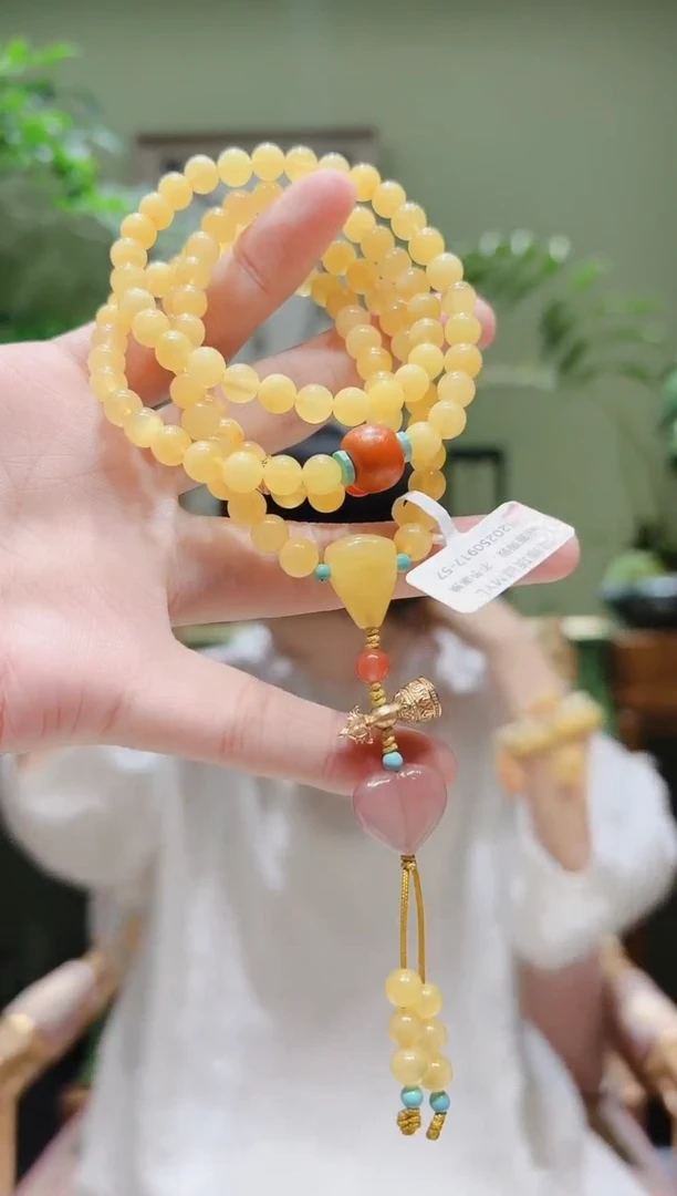 裸石蜜蜡未镶嵌蜜蜡项链MYL0917-57多样性发货