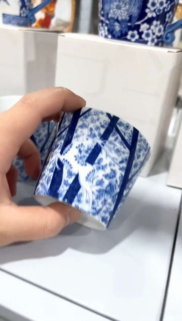 杯子骨瓷（简装）青花主人杯一个