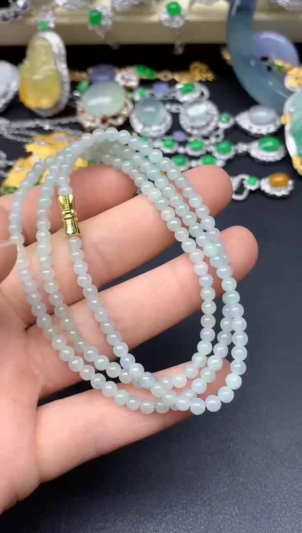 未镶嵌手串翡翠62-雪姐翡翠天天见