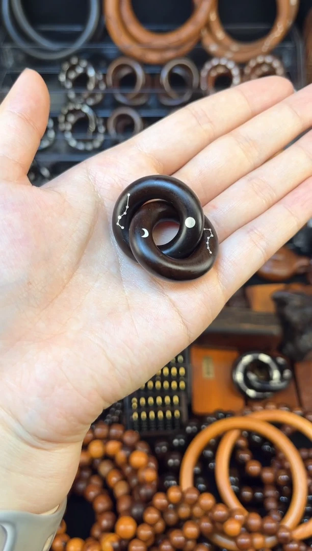 木玉化 1.6  镶银刻六七星