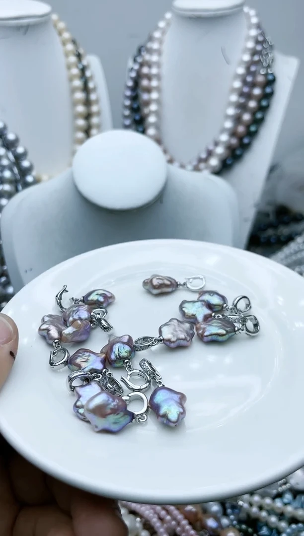 【闪购商品】淡水珍珠颈饰钛钢17