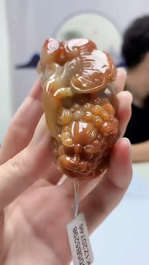 定制翡翠未镶嵌4688zm-毛货挂件配底座121