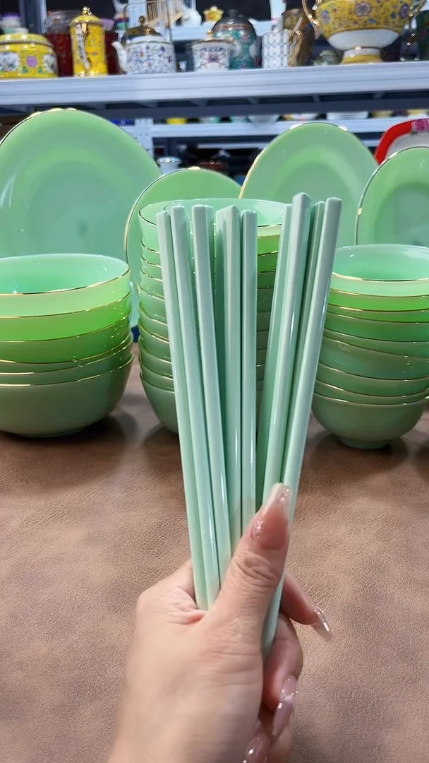 珐琅筷子10双景德镇陶瓷