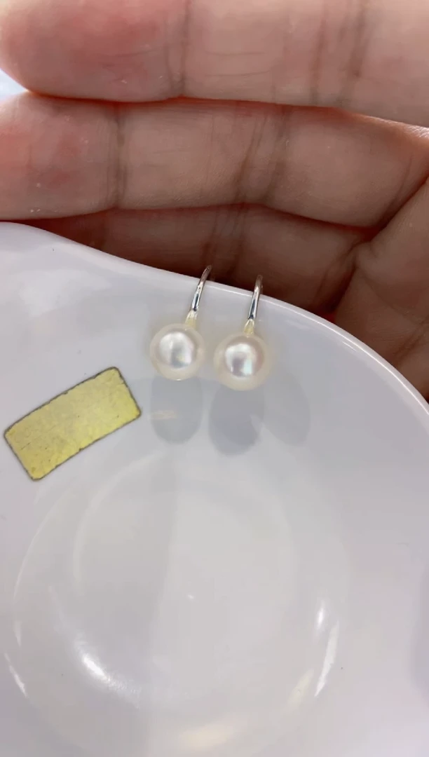 未镶嵌淡水珍珠BG珍珠耳饰@@BY272