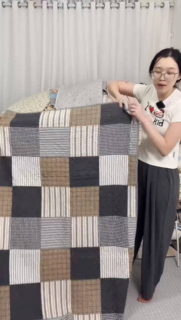 棉70*200咖色格子