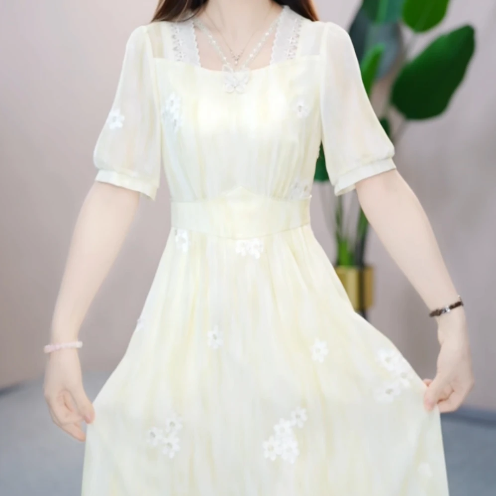 【依橙定制】A8866款 # 夏季 显瘦 温柔 气质 收腰 修身 连衣裙