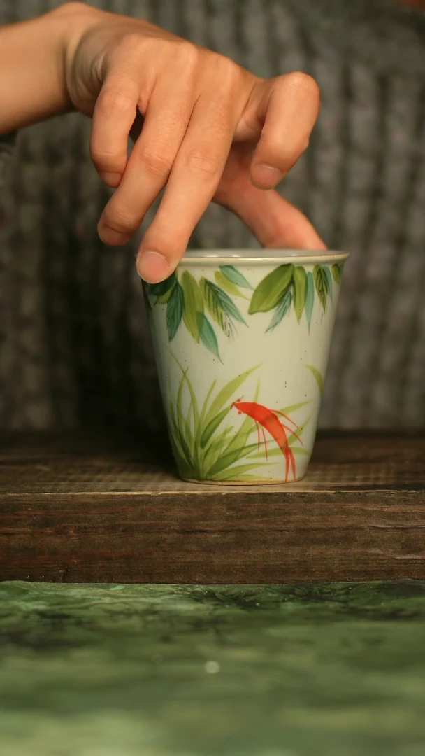 陶瓷青诗集手工手绘瓷器