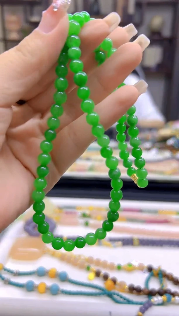 翡翠未镶嵌颈饰DIY款X607