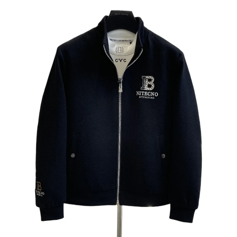 斯里卡琪2025秋冬新款欧货时尚潮牌刺绣休闲夹克百搭外套男潮