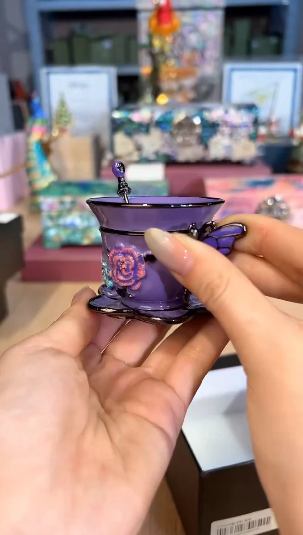 【闪购商品】杯272安娜苏紫色咖啡杯