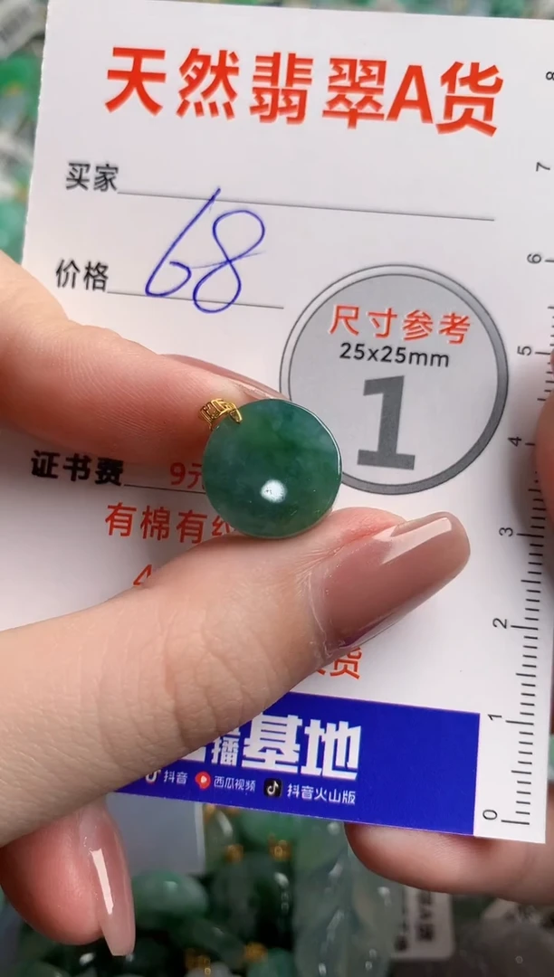 翡翠18K金镶嵌颈饰24001879