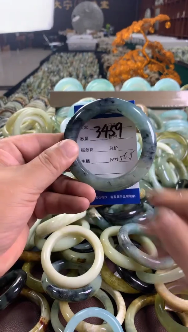 未镶嵌蛇纹石玉手镯3459