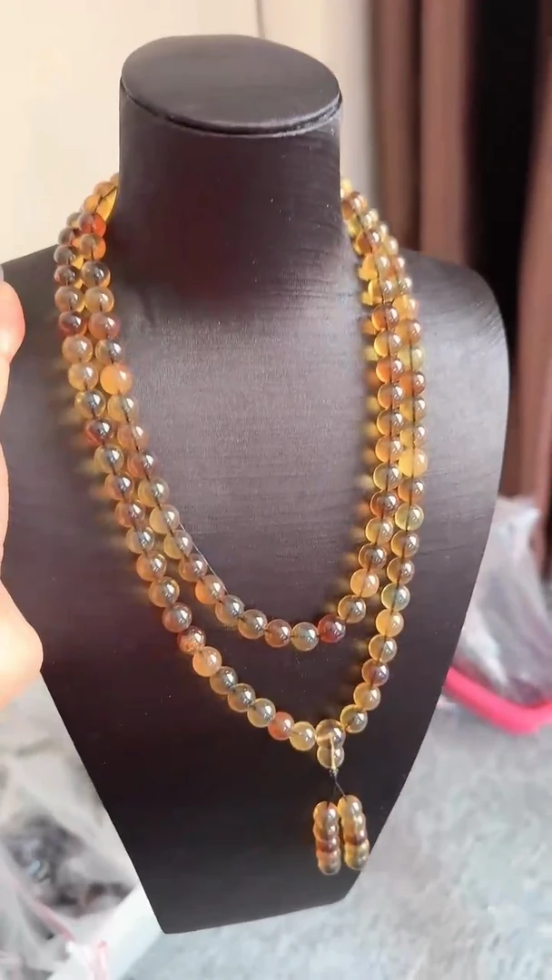 【闪购商品】琥珀手链未镶嵌规格9茶宝108#66