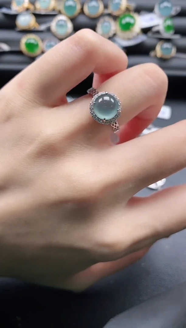 【闪购商品】翡翠戒指银S925镶嵌1111-