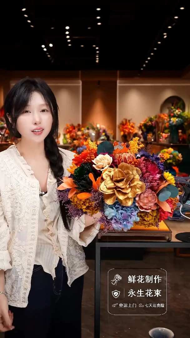 瓶手工花器花束空运包邮送货上门-以图片为准