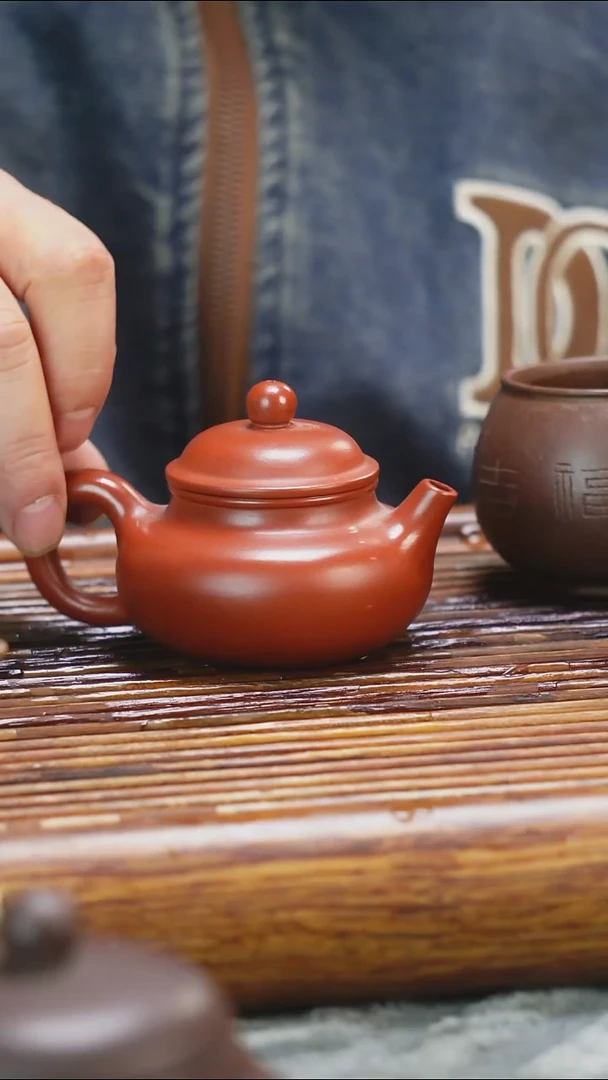 茶壶紫砂赵庄朱泥光塑小仿古
