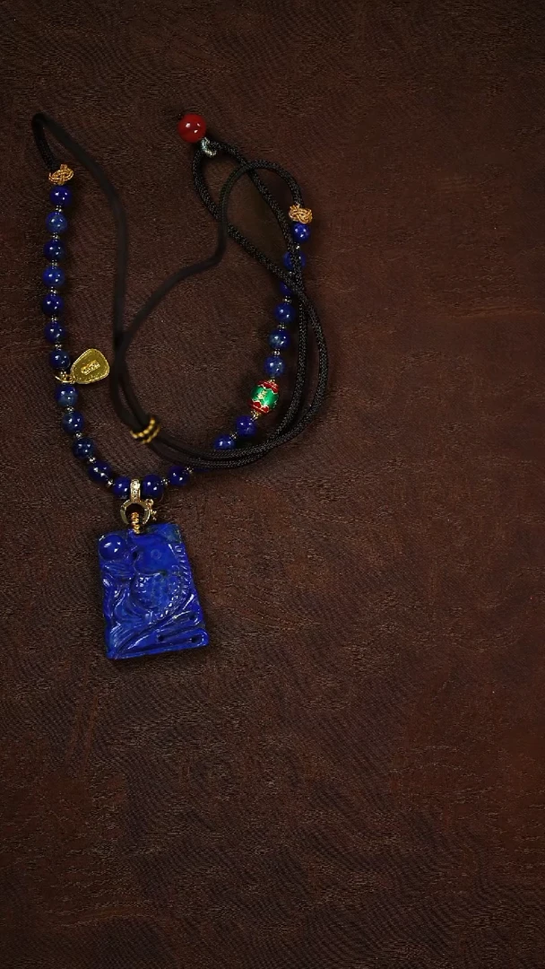 未镶嵌青金石颈饰闪购 鱼戏莲花