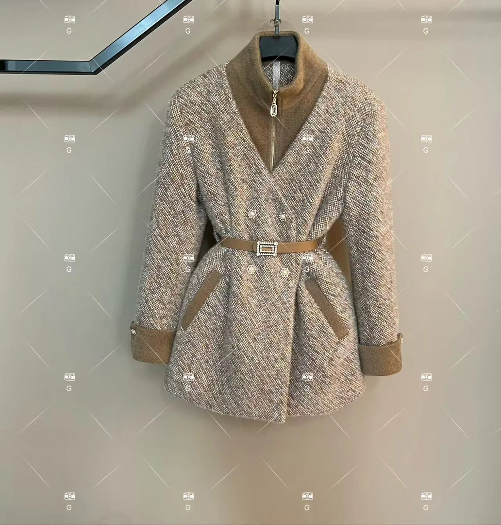 【L姐】秋冬气质小香风设计师中长款羽绒服轻奢女 GS-57782