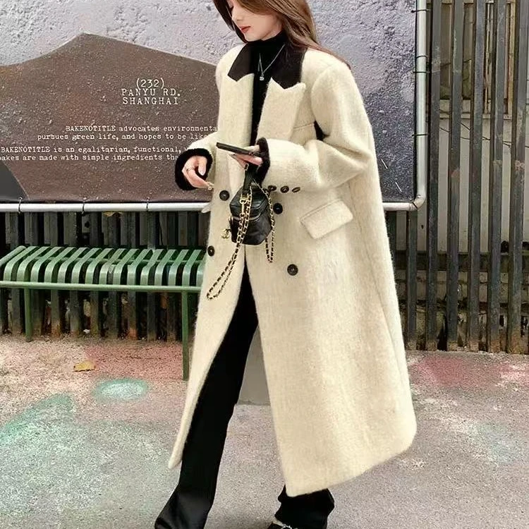 【A981-A990】中长款常规女款牛角扣百搭小个子 非主图款