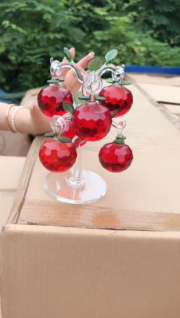 水晶玻璃吸管款安琪-遇见花开苹果
