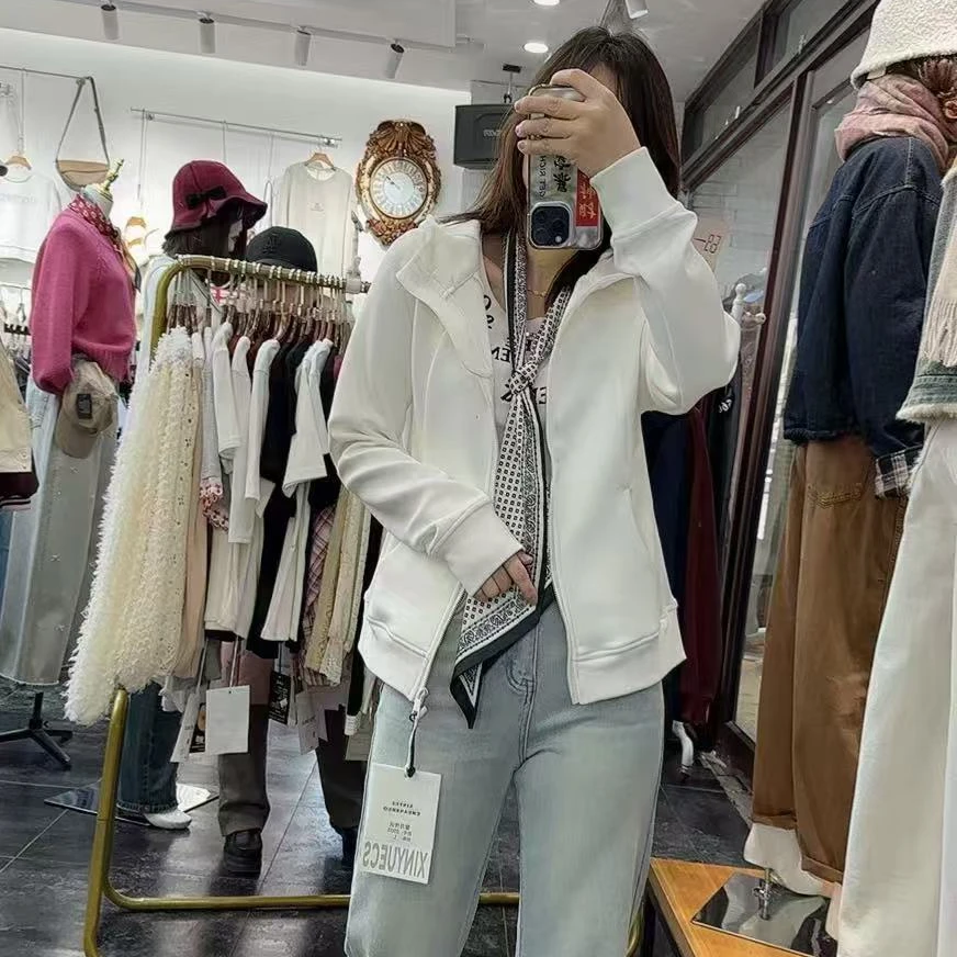 实体店精选修身显瘦连帽外套上衣简约净版百搭时尚高品质网红同款