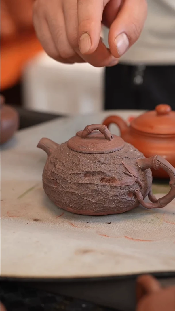 茶壶紫砂原矿手工制作