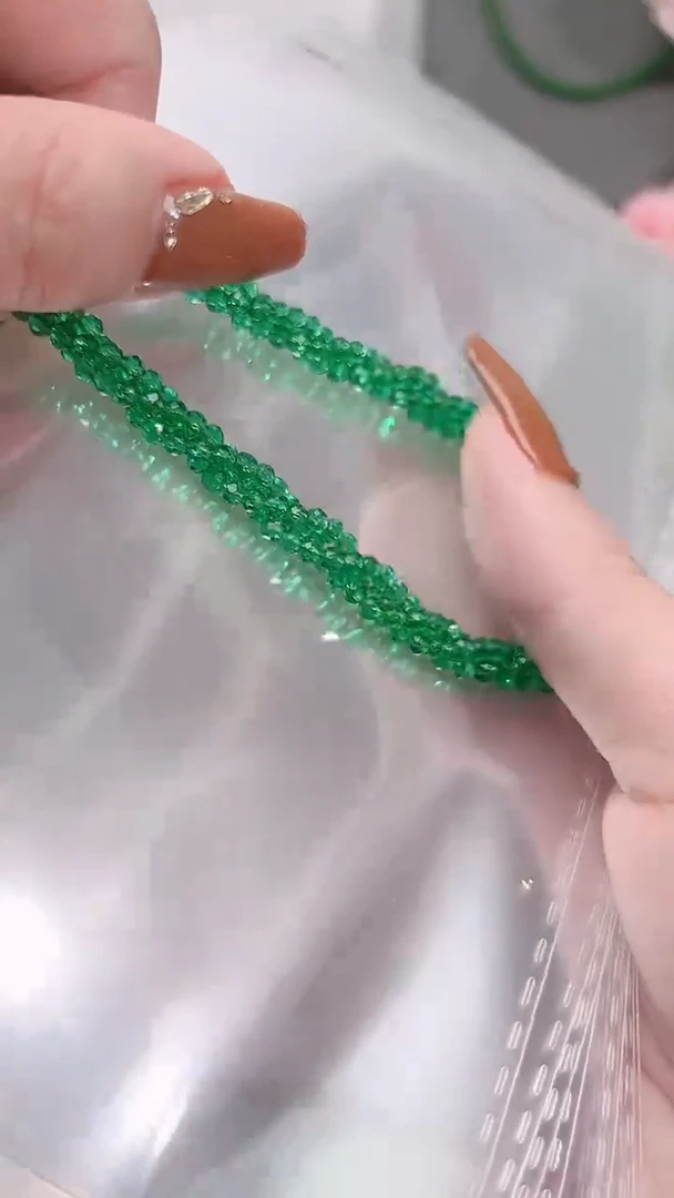 合金手链尖晶石绿麻花19.9