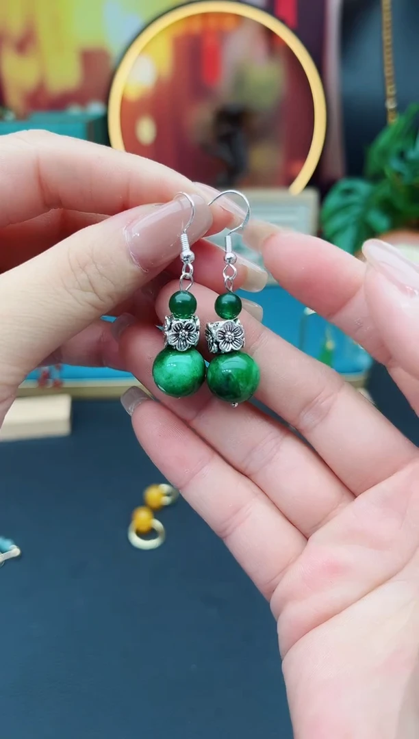 玛瑙/玉髓耳饰银S925镶嵌413000