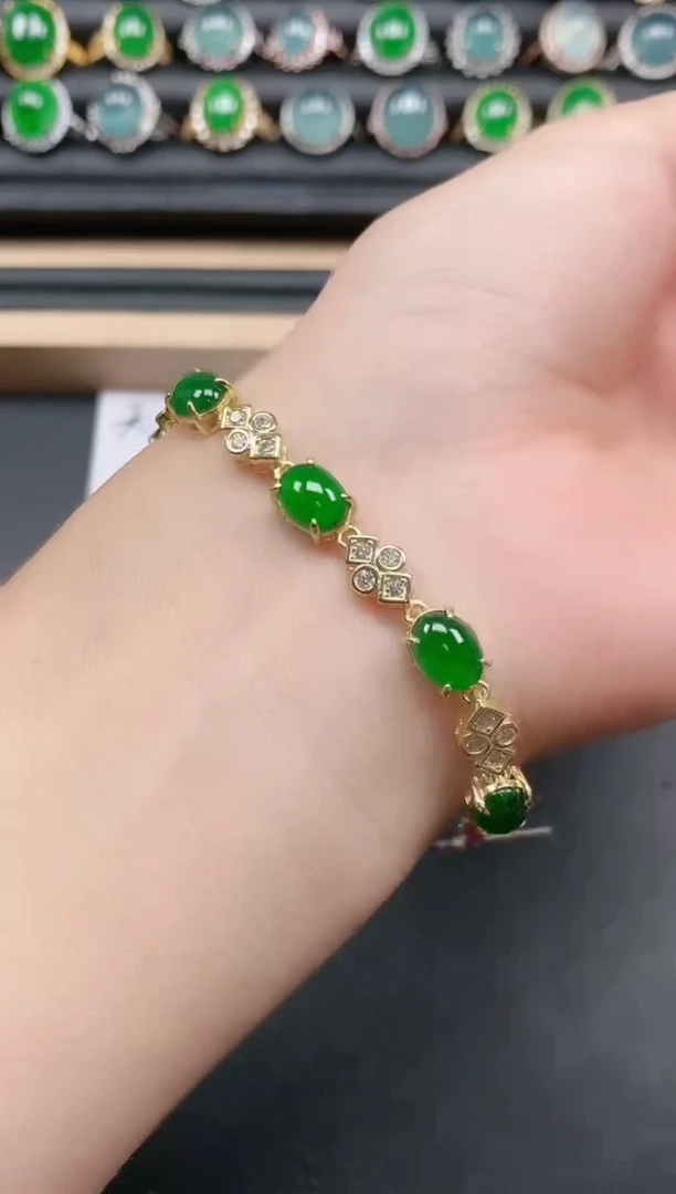 翡翠戒指银S925镶嵌111