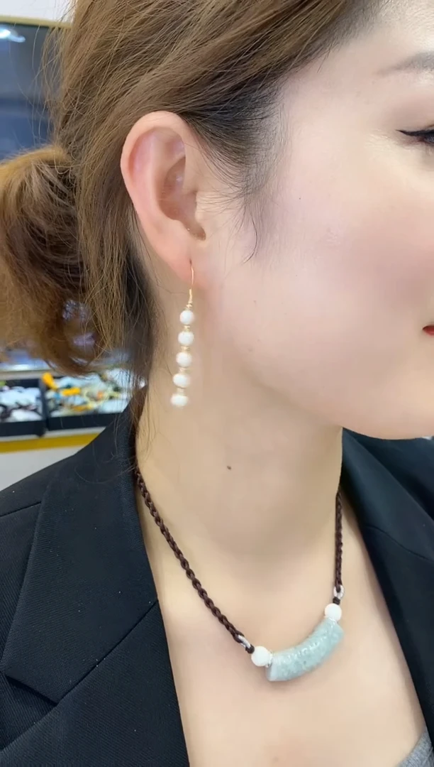 银S925镶嵌淡水珍珠耳饰亏米福利