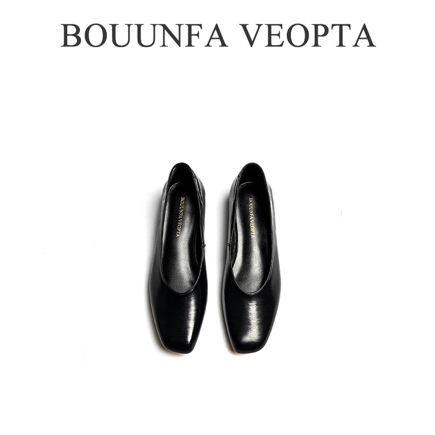 BOUUNFA VEOPTA【芯片】新款玛丽珍真皮百搭时尚气质女鞋D26