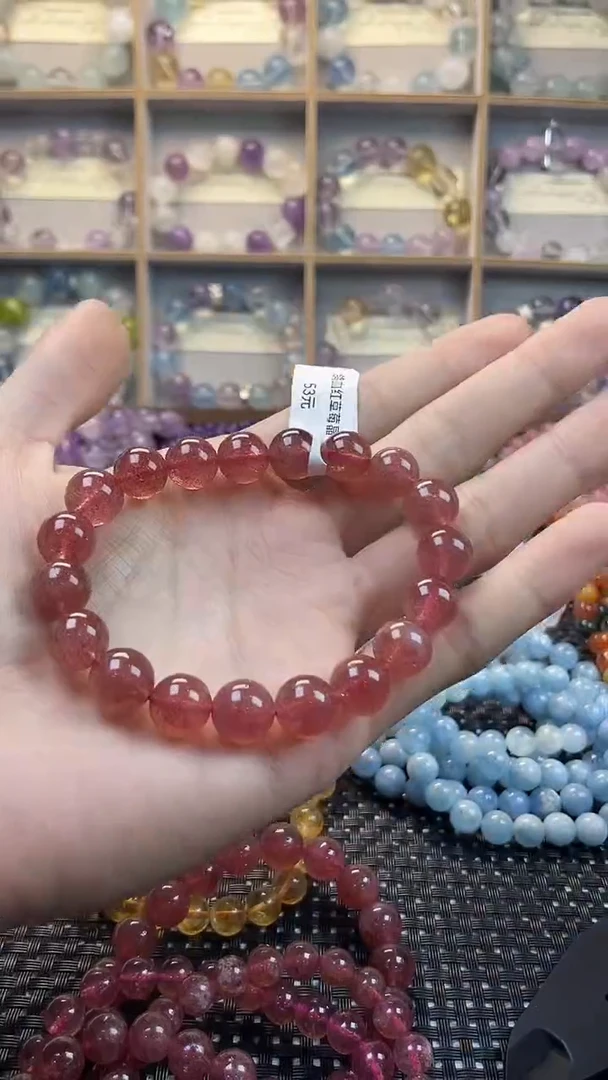 未镶嵌手串水晶 手串 水晶草莓晶