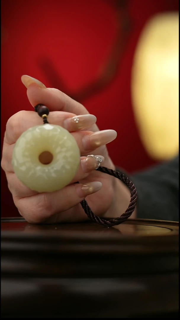 玉【平安扣】天然玉手把件