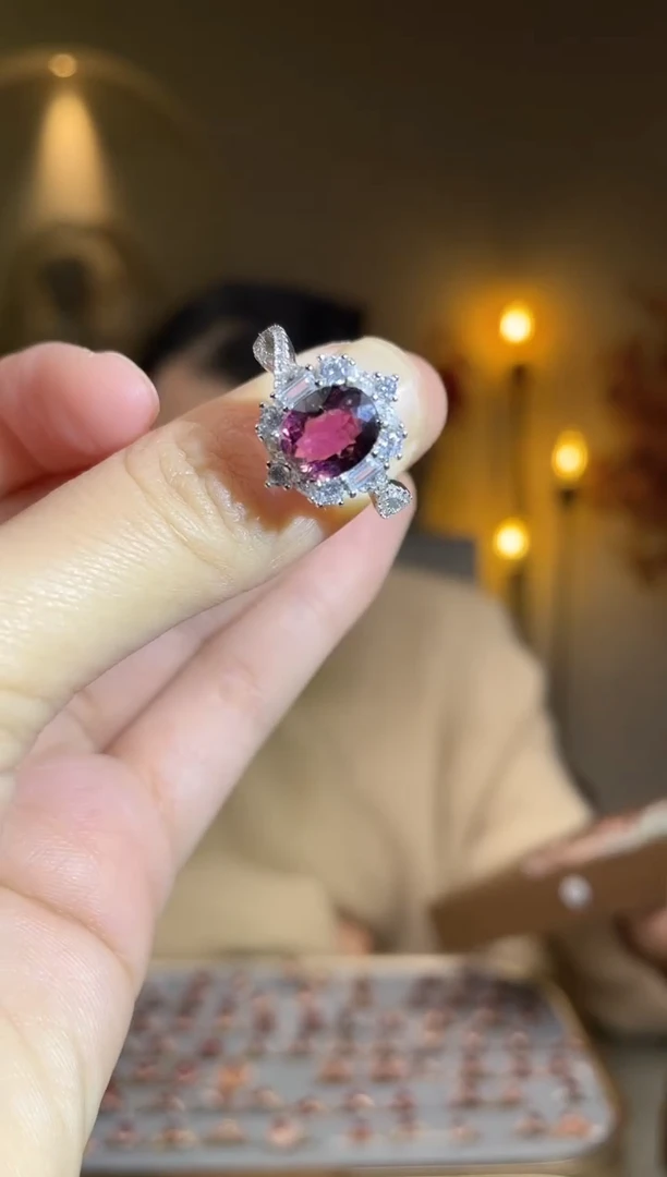 银S925镶嵌手饰碧玺手饰