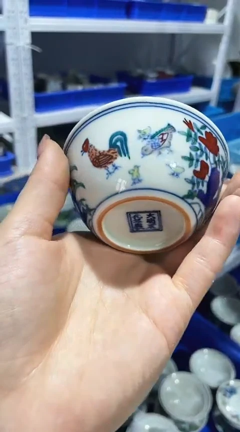 瓷片 鸡缸杯