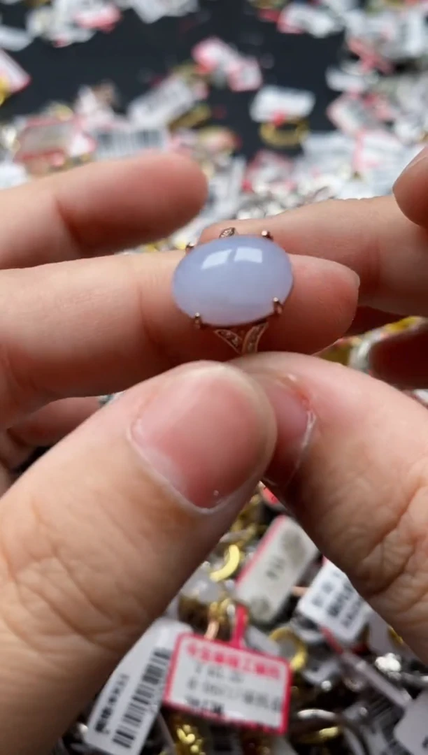 【闪购商品】翡翠戒指银S925镶嵌101010--8