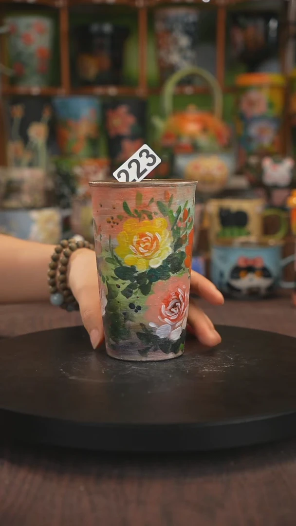 紫砂油画手绘釉下彩223