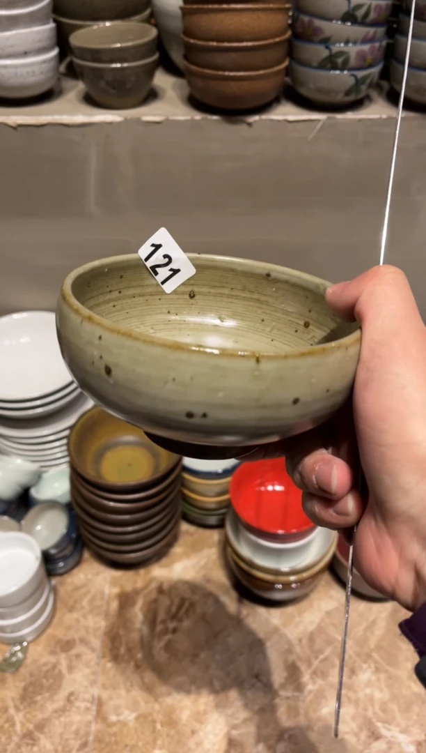 【闪购商品】瓷片121 燕麦高足米饭碗1个