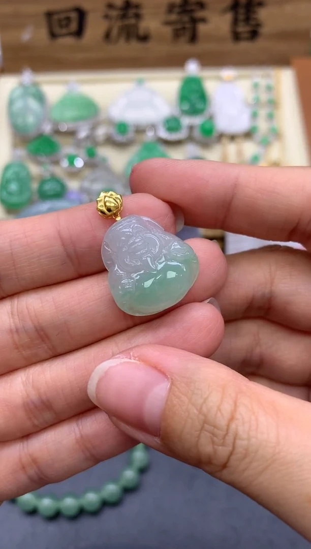 【闪购商品】翡翠颈饰18K金镶嵌296-中国好珍宝