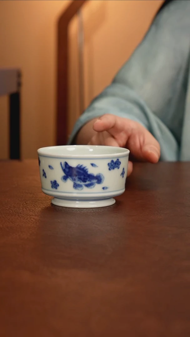 景德镇瓷器，青花瓷手绘茶具~