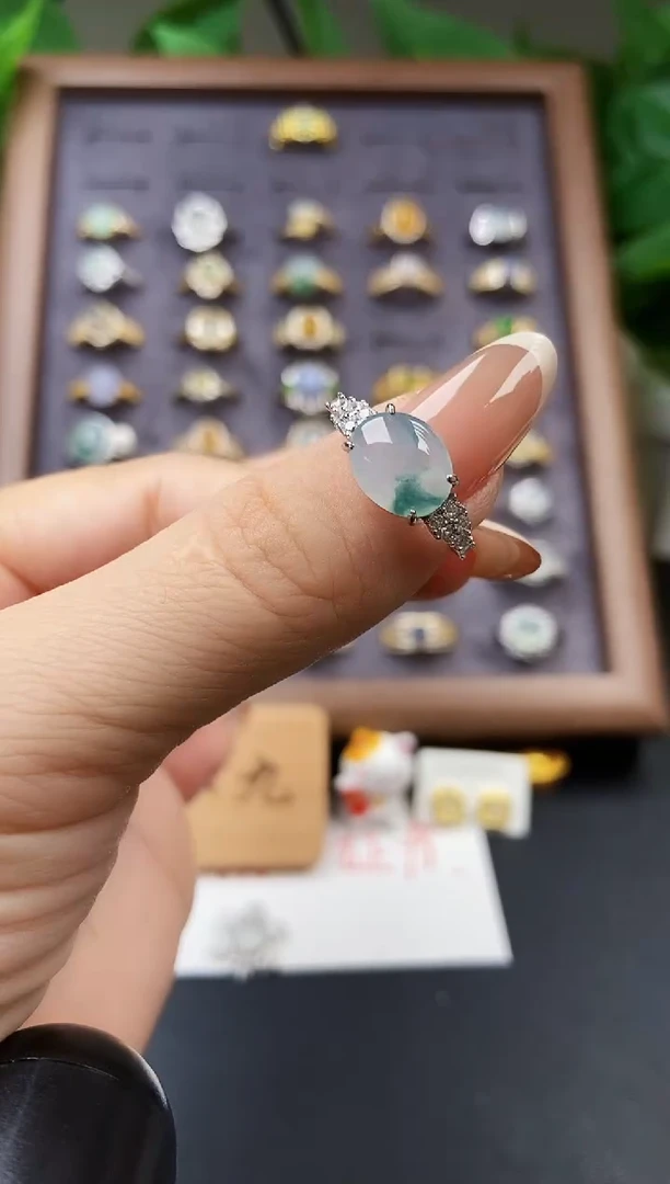 银S925镶嵌戒指翡翠21