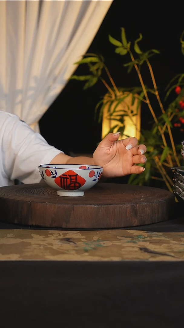 碗景德镇手工手绘高温釉下彩可进蒸箱烤箱微波炉洗碗机