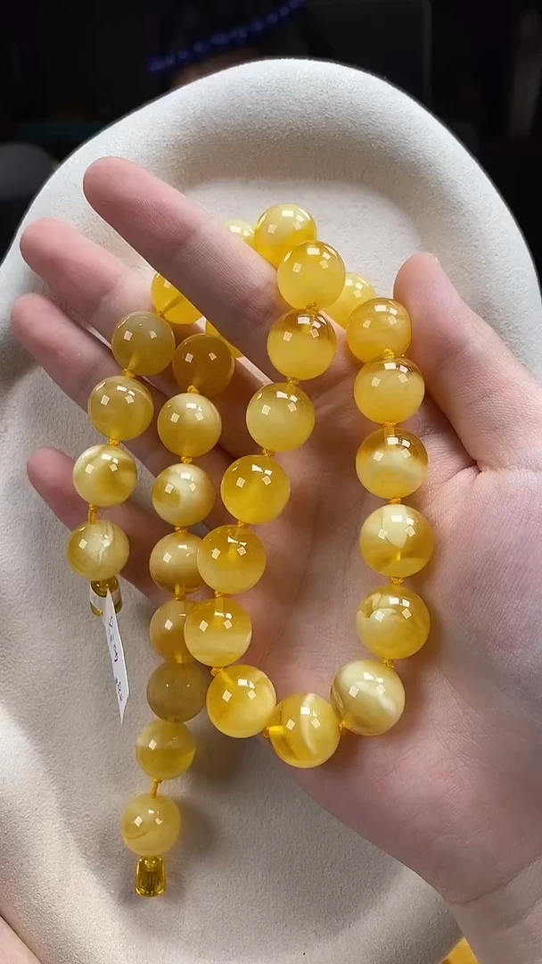 琥珀颈饰未镶嵌项链